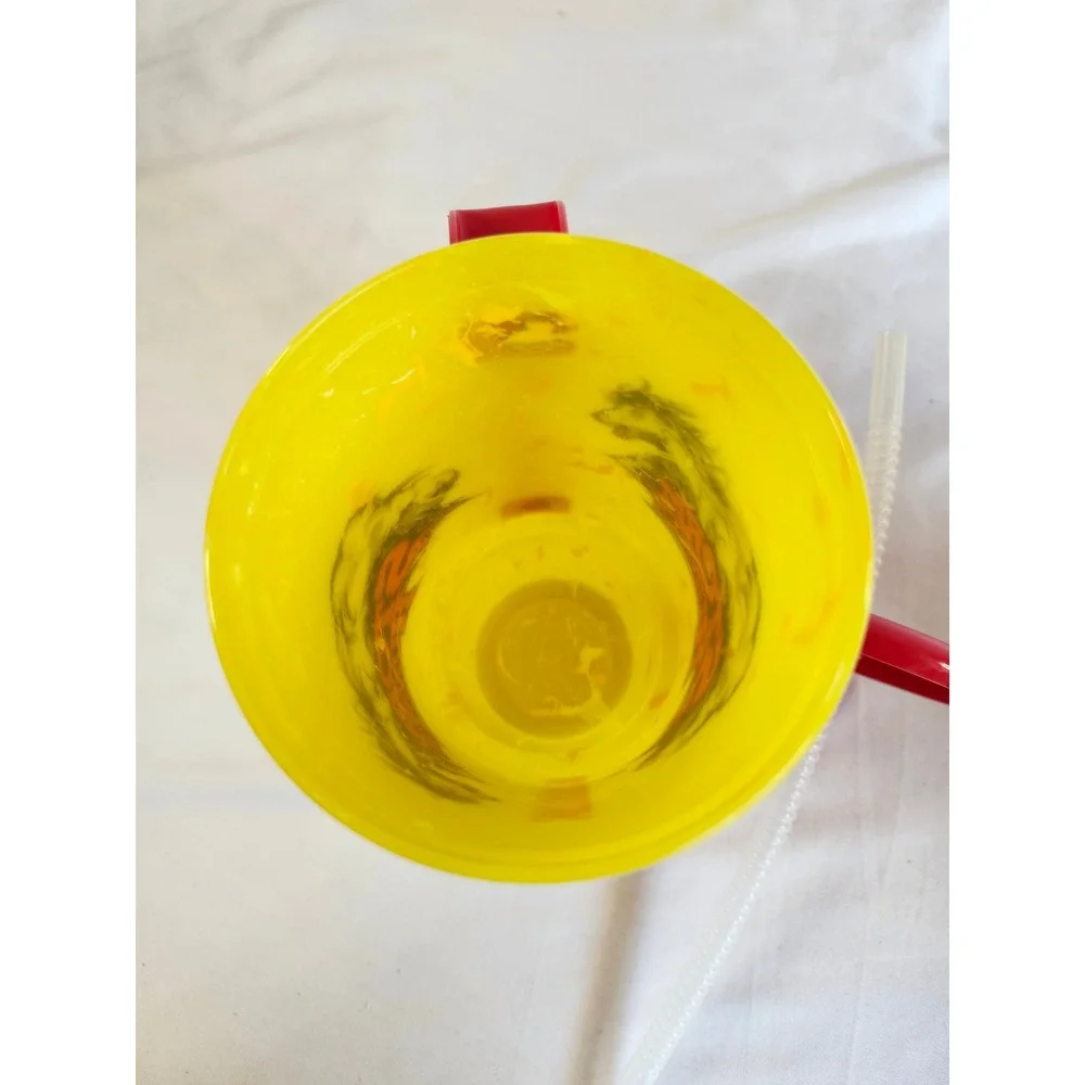 Hersheypark Storm Runner Roller Coaster Souvenir Travel Mug Cup Yellow Red Lid